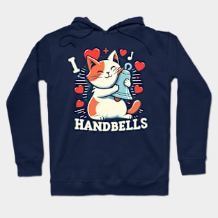 I Heart Handbells Cat Hoodie